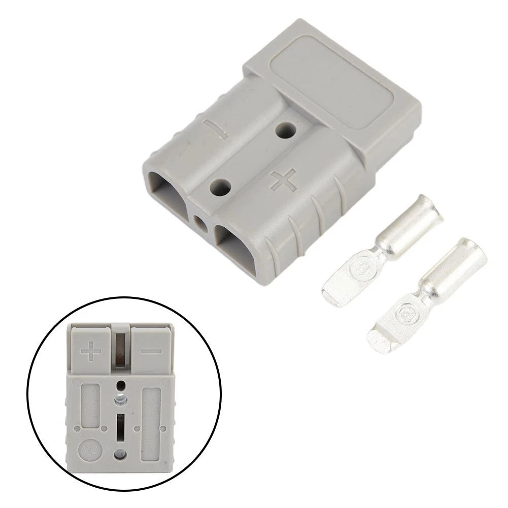 Forklift Battery Connector Socket 48x37mmx16mm Copper Silver