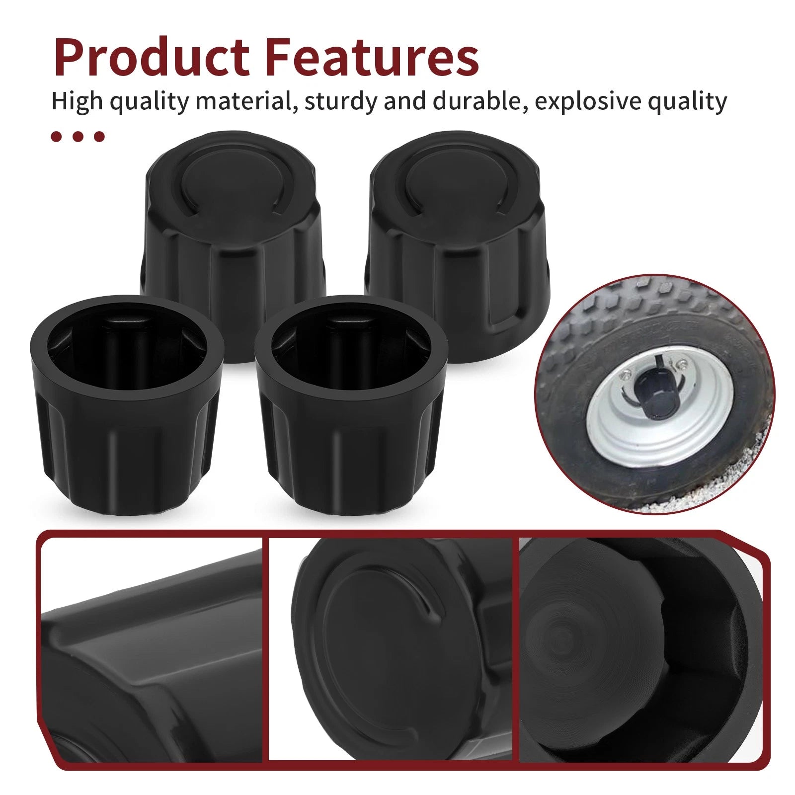 Set of 4 Center Hub Wheel Caps 54725-18A00 for Suzuki Quadrunner (125–300)