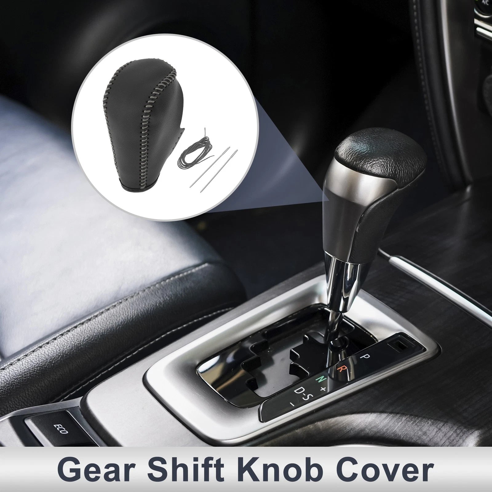 Gear Shift Knob Cover Replacement for BMW 3 Series (2004–2012) Faux Leather