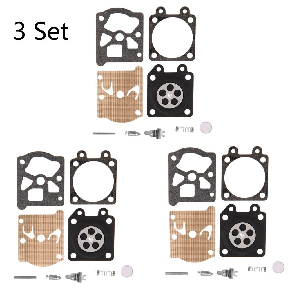 Set of 3 Carburetor Diaphragm Repair Kit for Chainsaw 38/45/52/58 4500 5200 5800