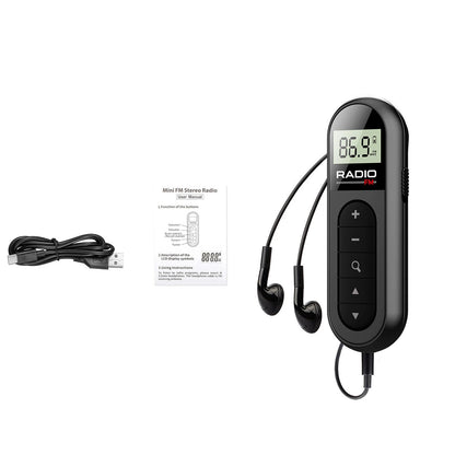 Portable LCD Digital Screen FM Radio with Earphone