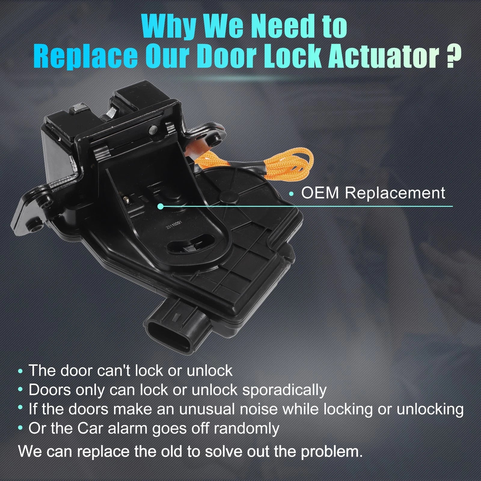 Rear Liftgate Door Lock Actuator Replacement for Toyota Highlander 2010-2019
