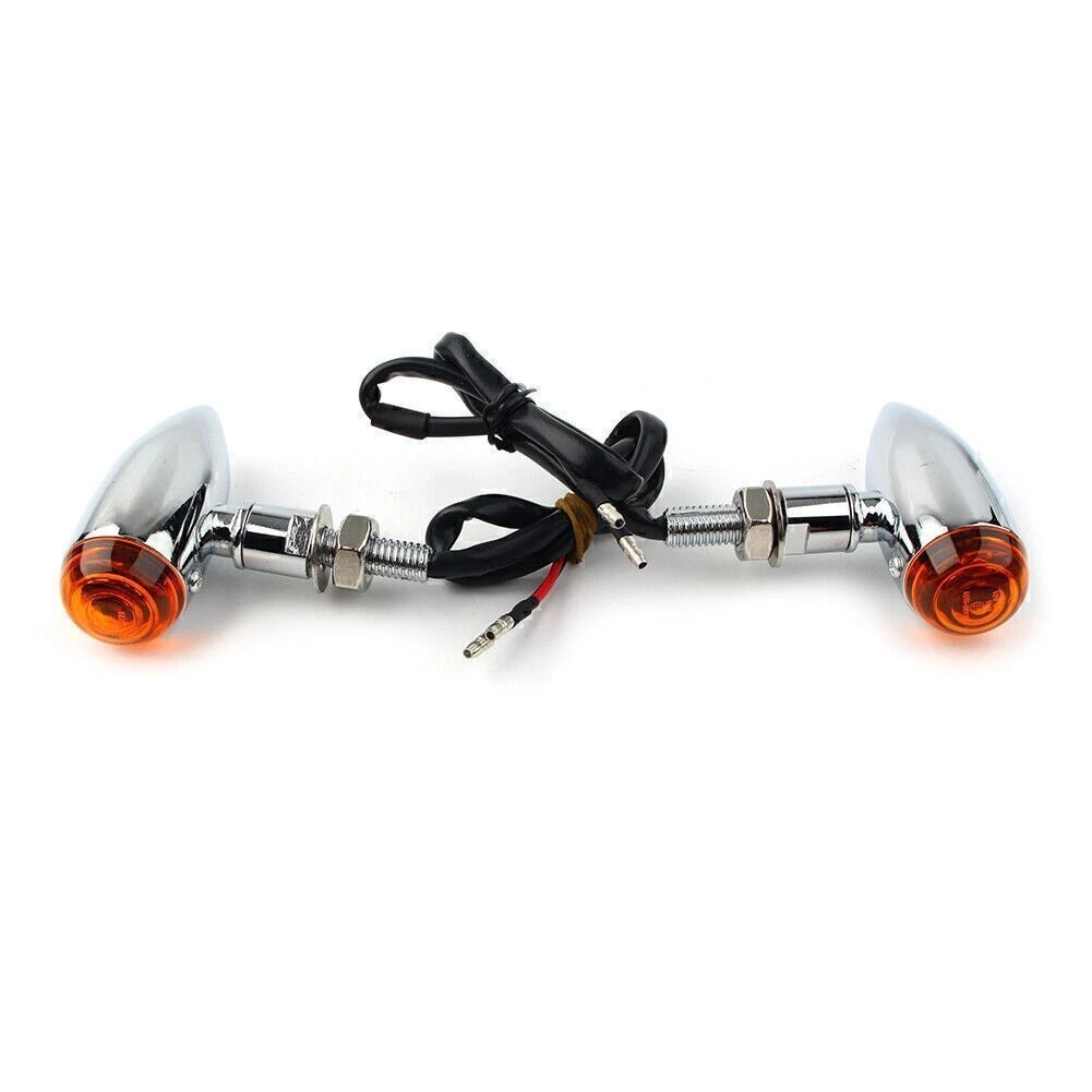 LED Mini Turn Signal Lights for Cruiser Chopper Motorcycle (Universal)