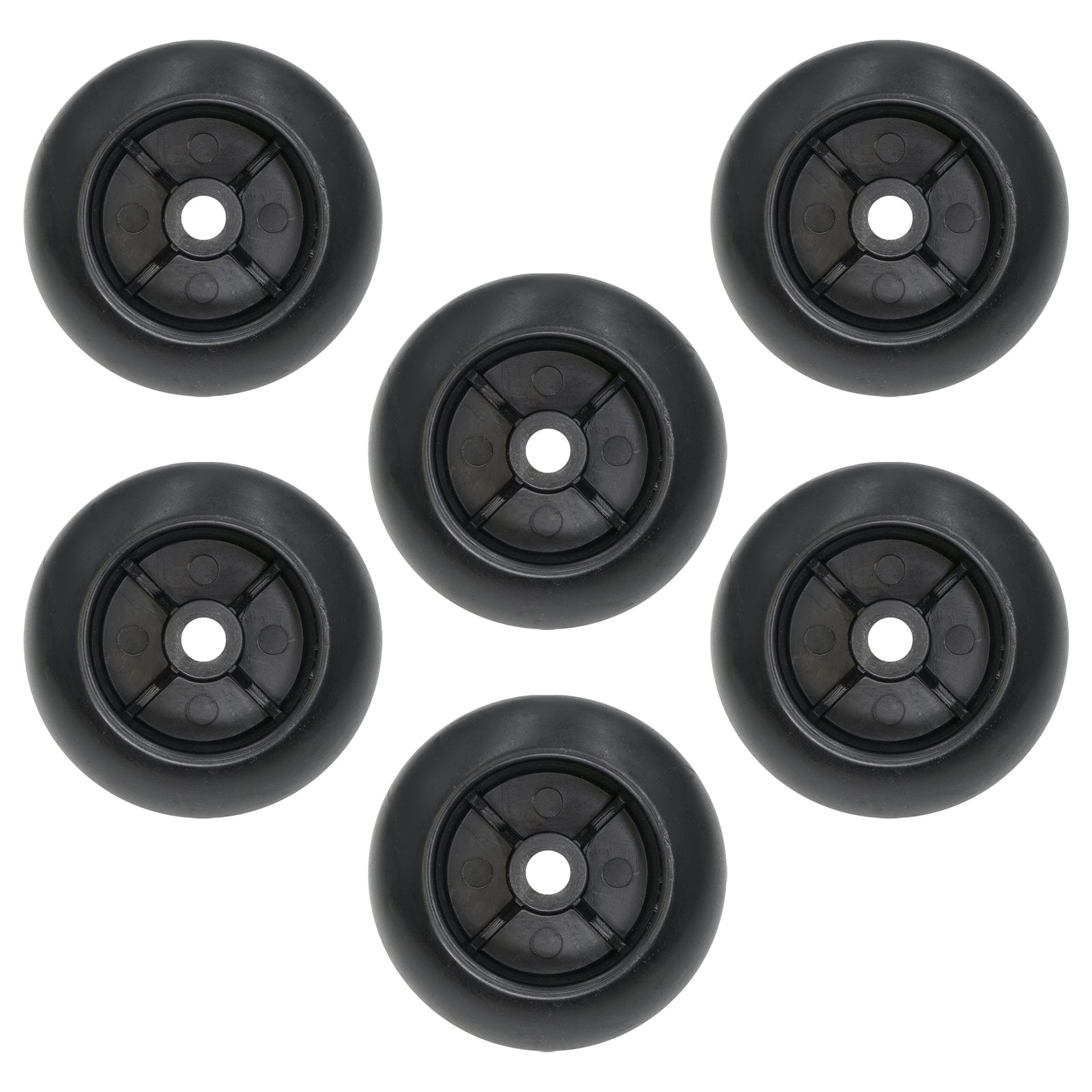 Anti-Scalp Roller Deck Wheel with Bolt Replacement for Hustler Mower (2005–2010)