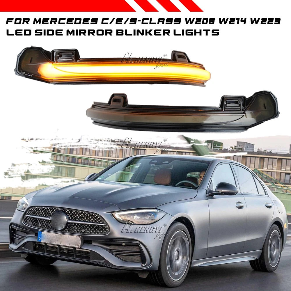 2PCS LED Side Mirror Turn Signal Light for Benz W206 W214 W223