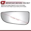 Left Driver Side Tow Mirror Glass Replacement for Dodge (Non-Heated)