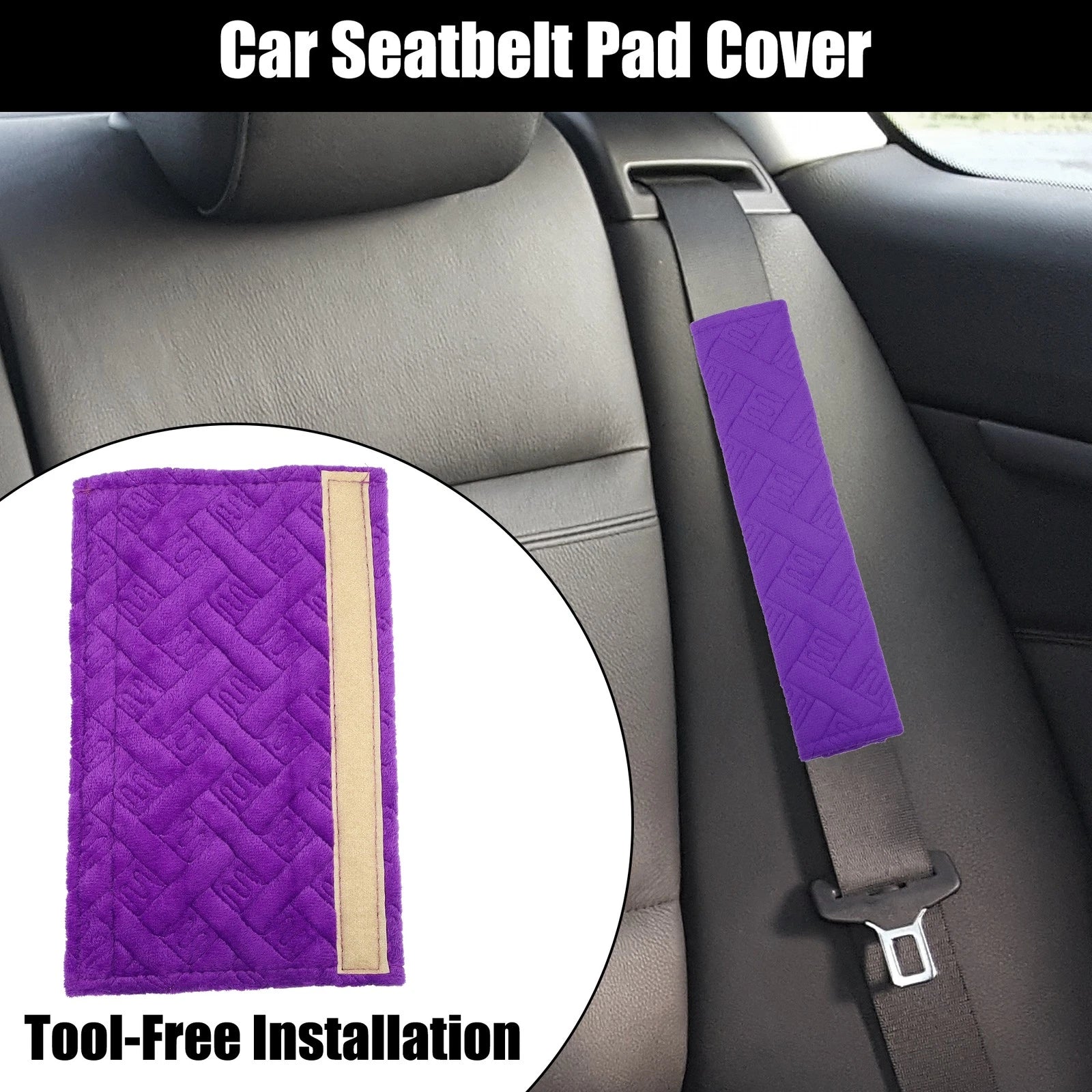 1 Pair Seat Belt Protector Pads for Car (Universal Fit)