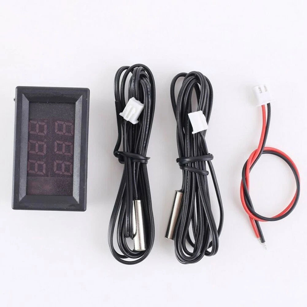 LED Dual Temperature Display Thermometer with Probe for Various Applications