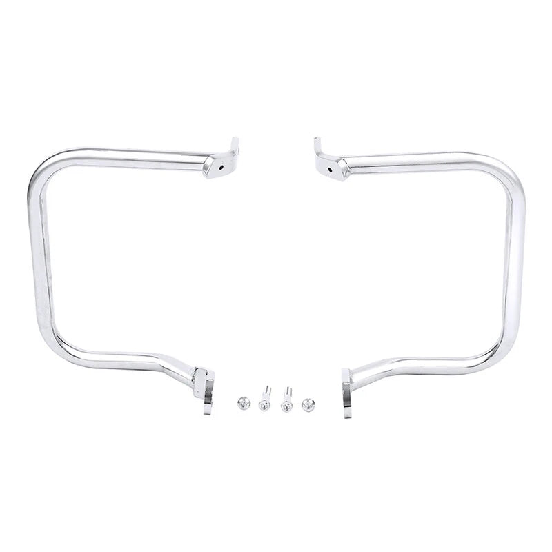 Chrome/Black Saddlebag Guard Rail Crash Bar for Harley FLST FLSTC (2000–2017)