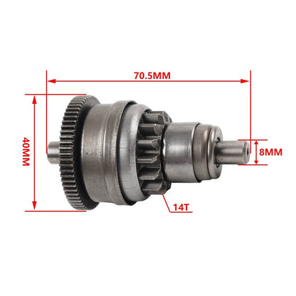 Motor Starter Clutch Gear Bendix for GY6 50CC 80CC Scooter Moped ATV