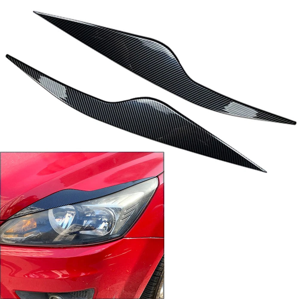 1 Pair Eyelids Headlight Eyebrows Trim for Ford Focus MK2 (2008–2010)