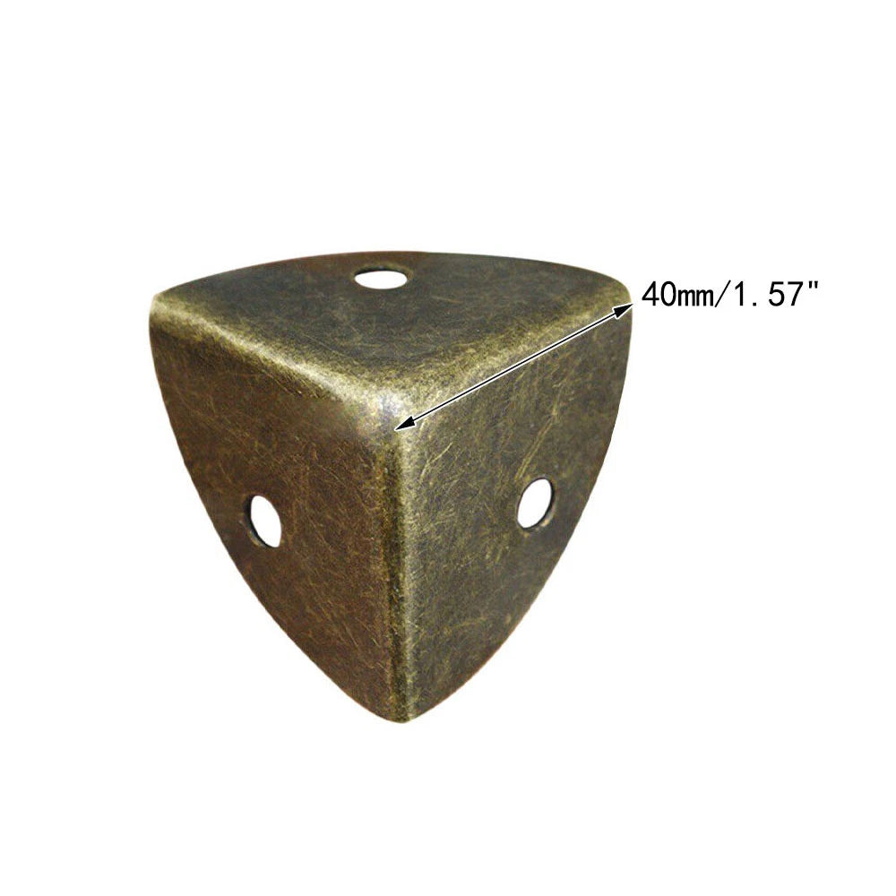 4/12pcs Antique Bronze Box Corner Protector Guards Desk Covers Hardware Decor
