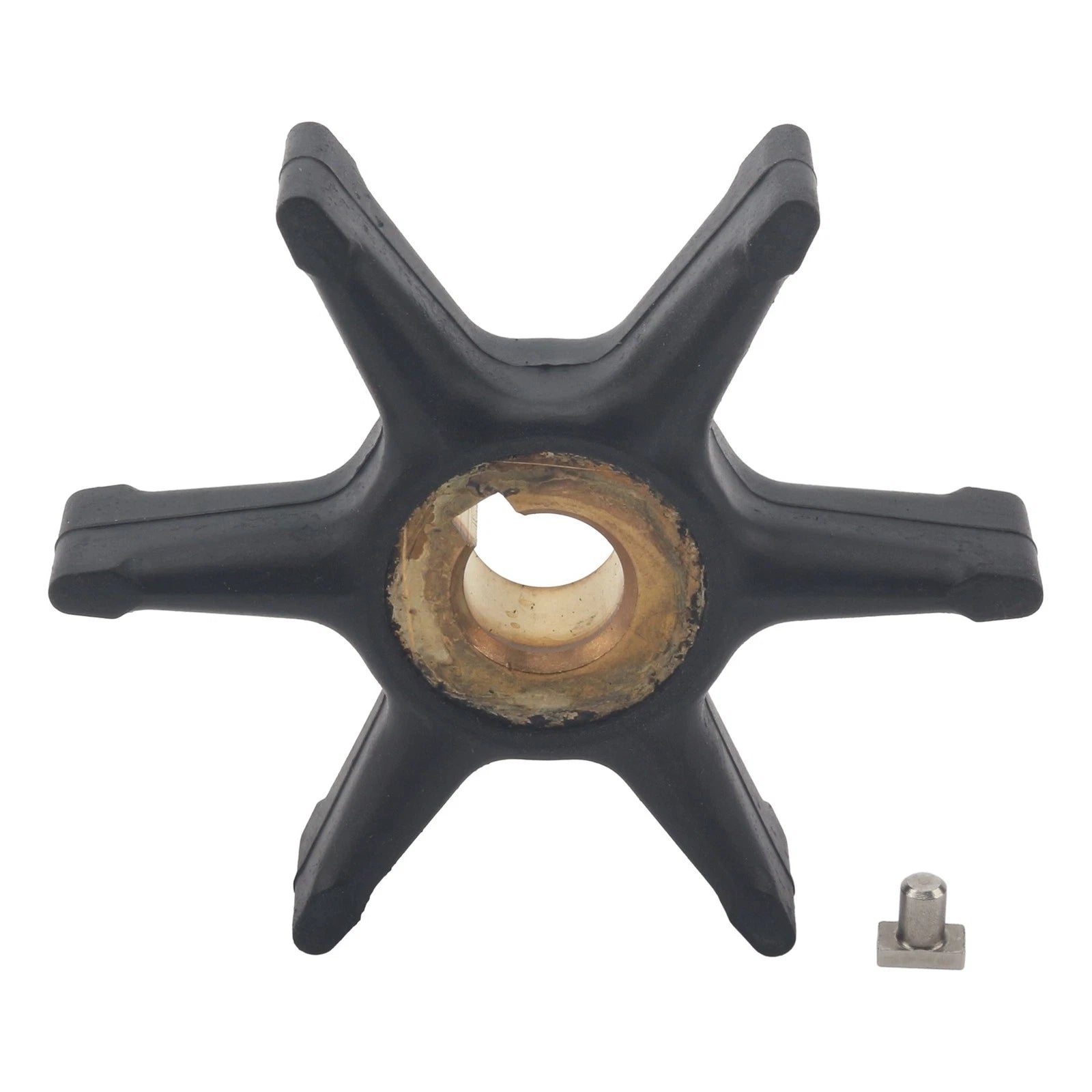 Water Pump Impeller & Key for Johnson OMC Outboard (277181, 434424, 18-3001, 500350)