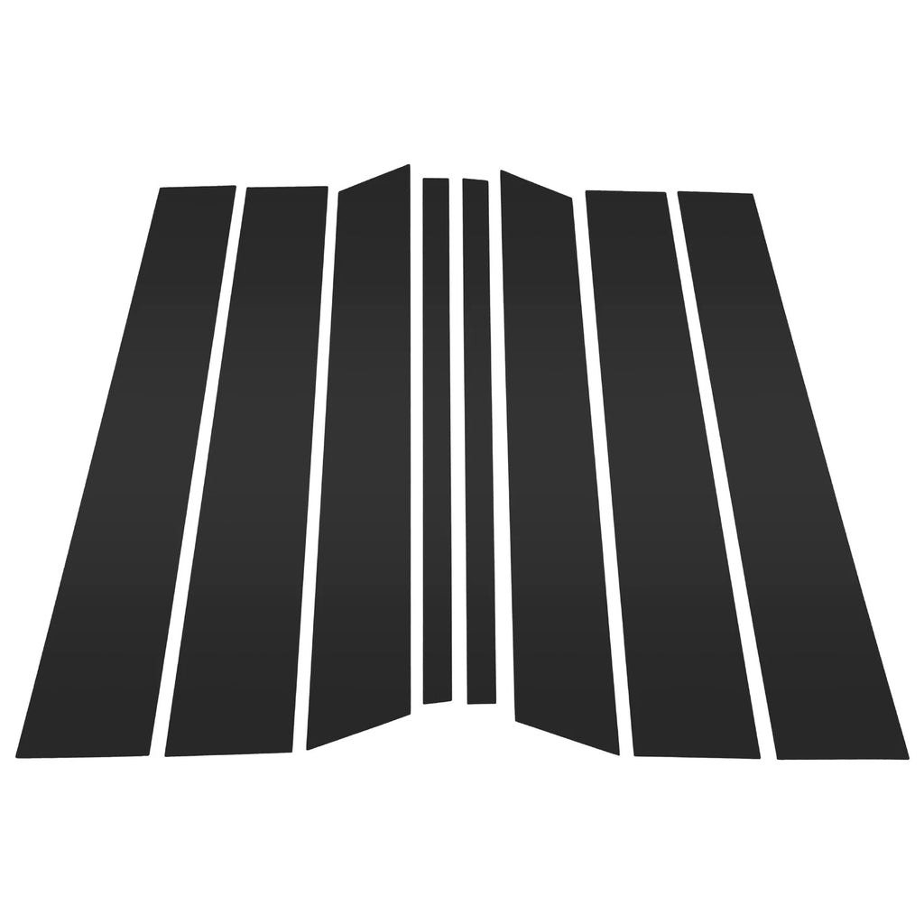 8 Pcs Door Pillar Window Trim for Ford Edge (2007–2014) Black