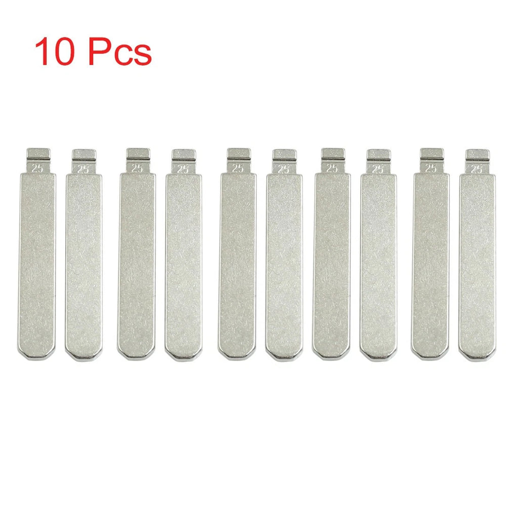 10Pc Metal Uncut Insert Blade Remote Key Replacement for Honda Accord (2008–2017)
