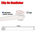 295mm Clip-On Handlebars for Universal Fit 31mm Motorcycle Fork Tubes