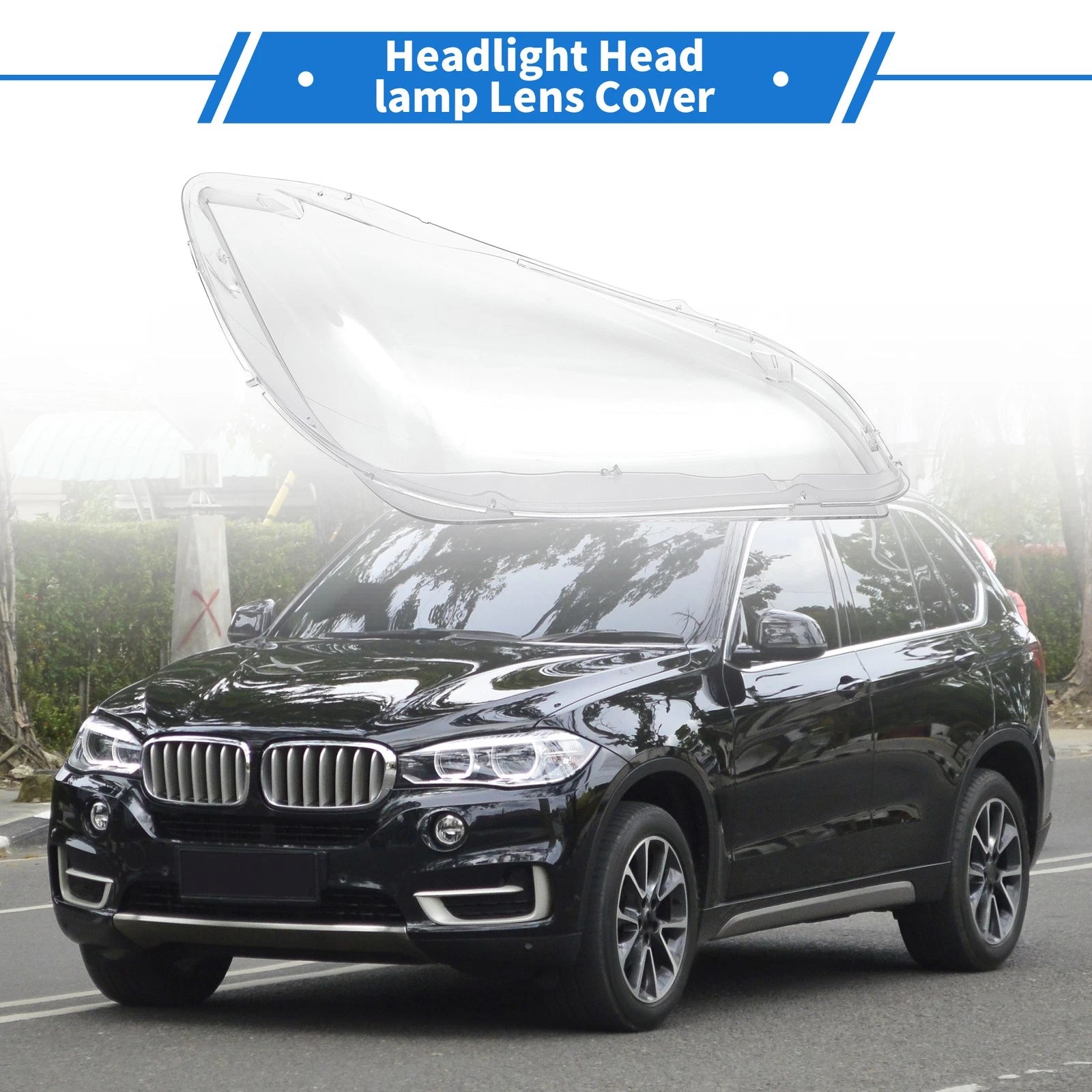 Front Left Headlight Lens Cover Replacement for BMW X1 E84 (2010–2015)