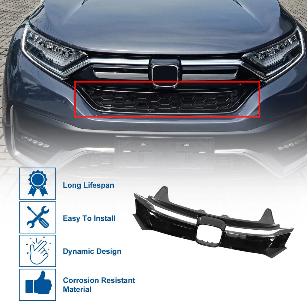 Front Lower Hood Bumper Grille Grill Replacement for Honda CR-V (2015–2016)