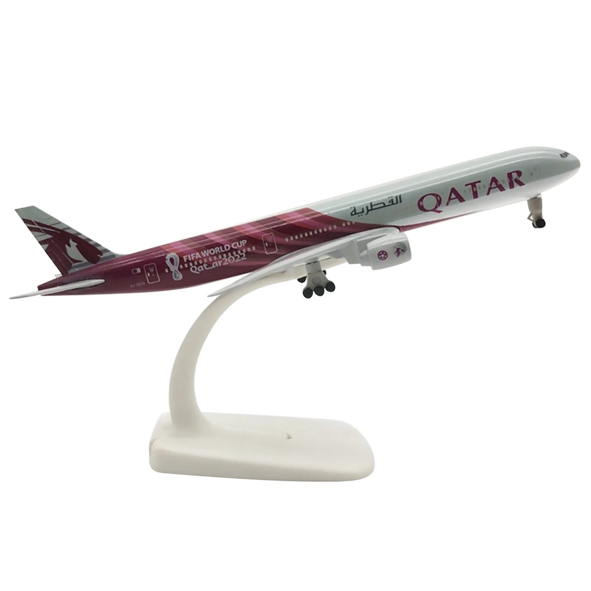 Alloy Model Airplane Display for B777 Qatar World Cup (1:400 Scale)