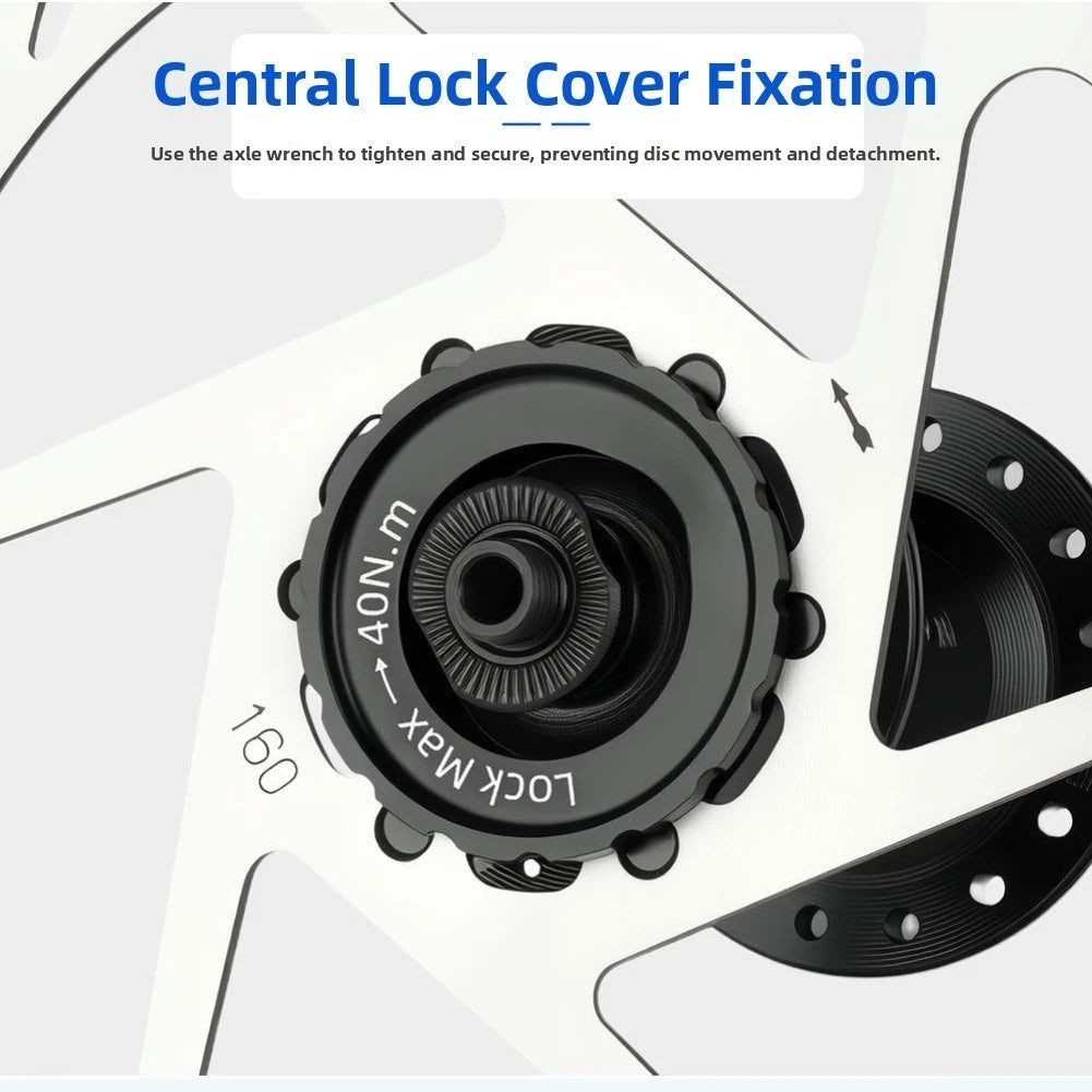 6-Bolt Disc Brake Adapter for Centerlock Bicycle Hubs (6061 Type)