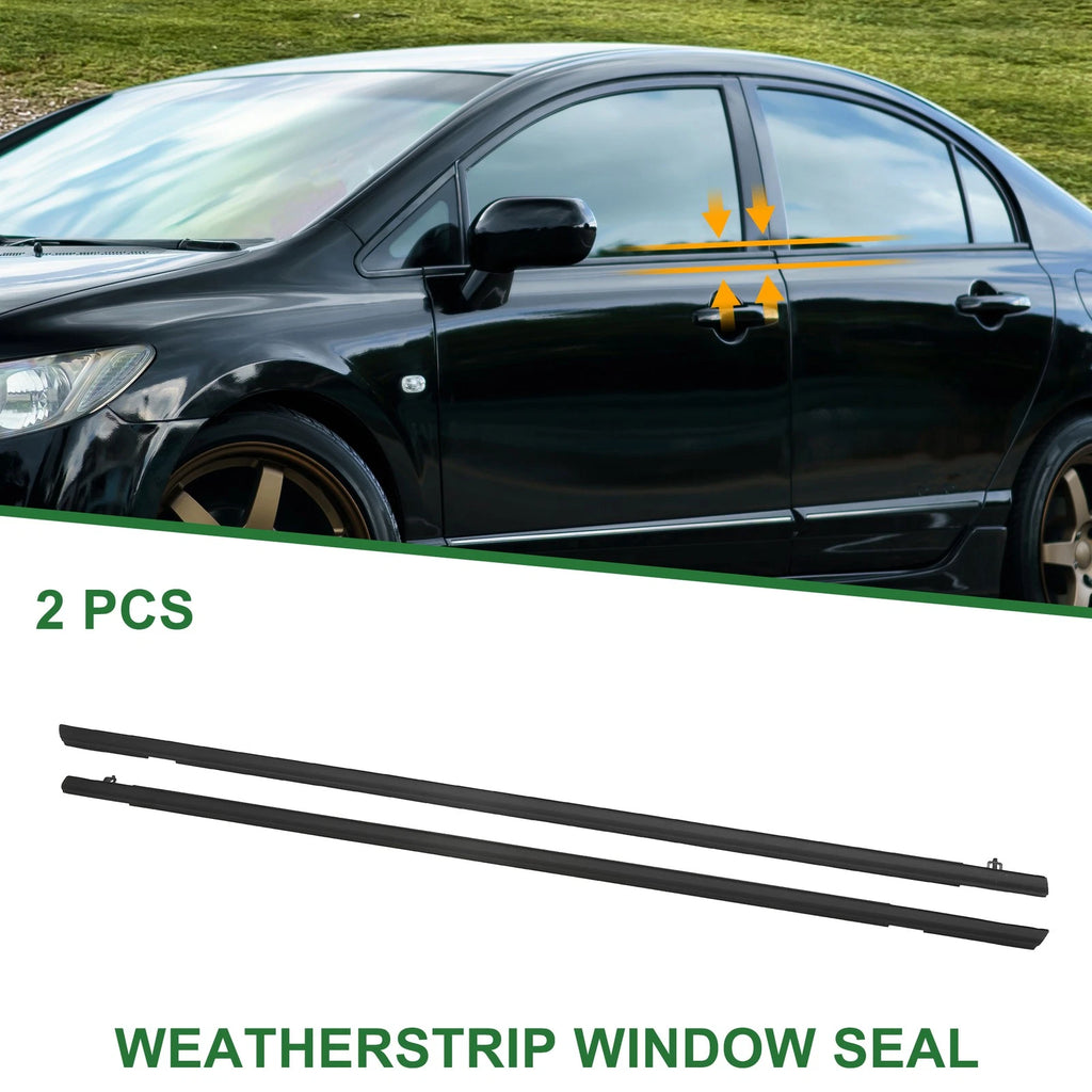 2pcs Front Left Right Window Weatherstrip Seal Replacement for Honda Civic (2016–2021)