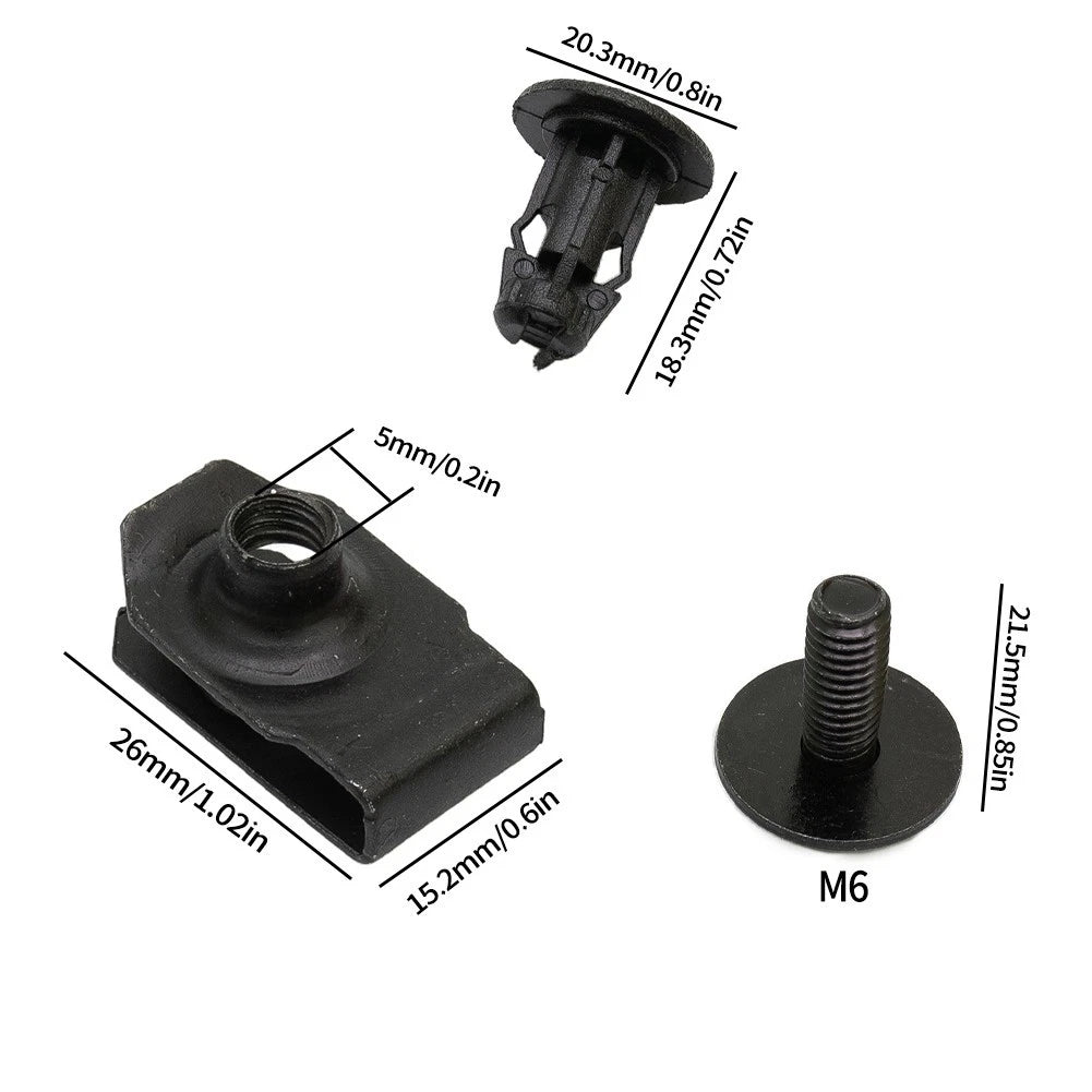 Bolts & Clips for Under Engine Shield Guard for