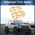 1 Pair Headlight Trim Bezel for Ford Bronco - Yellow
