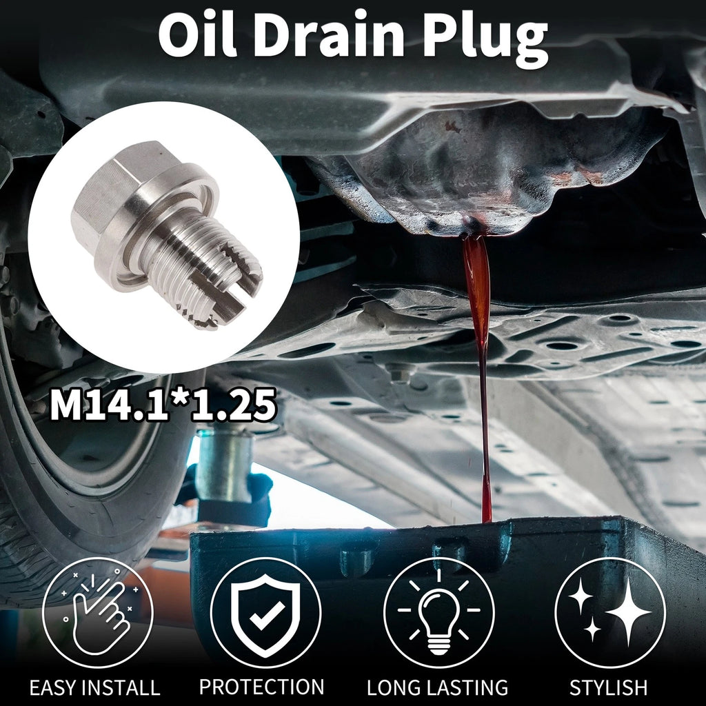 M14.1x1.25 Oil Drain Plug for Universal Applications (Hex Key, 2xRubber Washers)