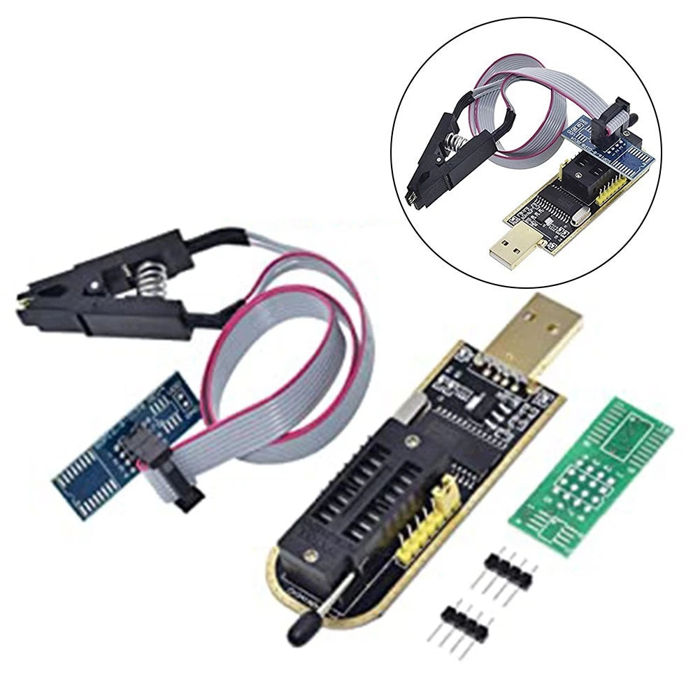 CH341 Programmer SOP8 Test Clip for Automotive Programming (No Disassembly)