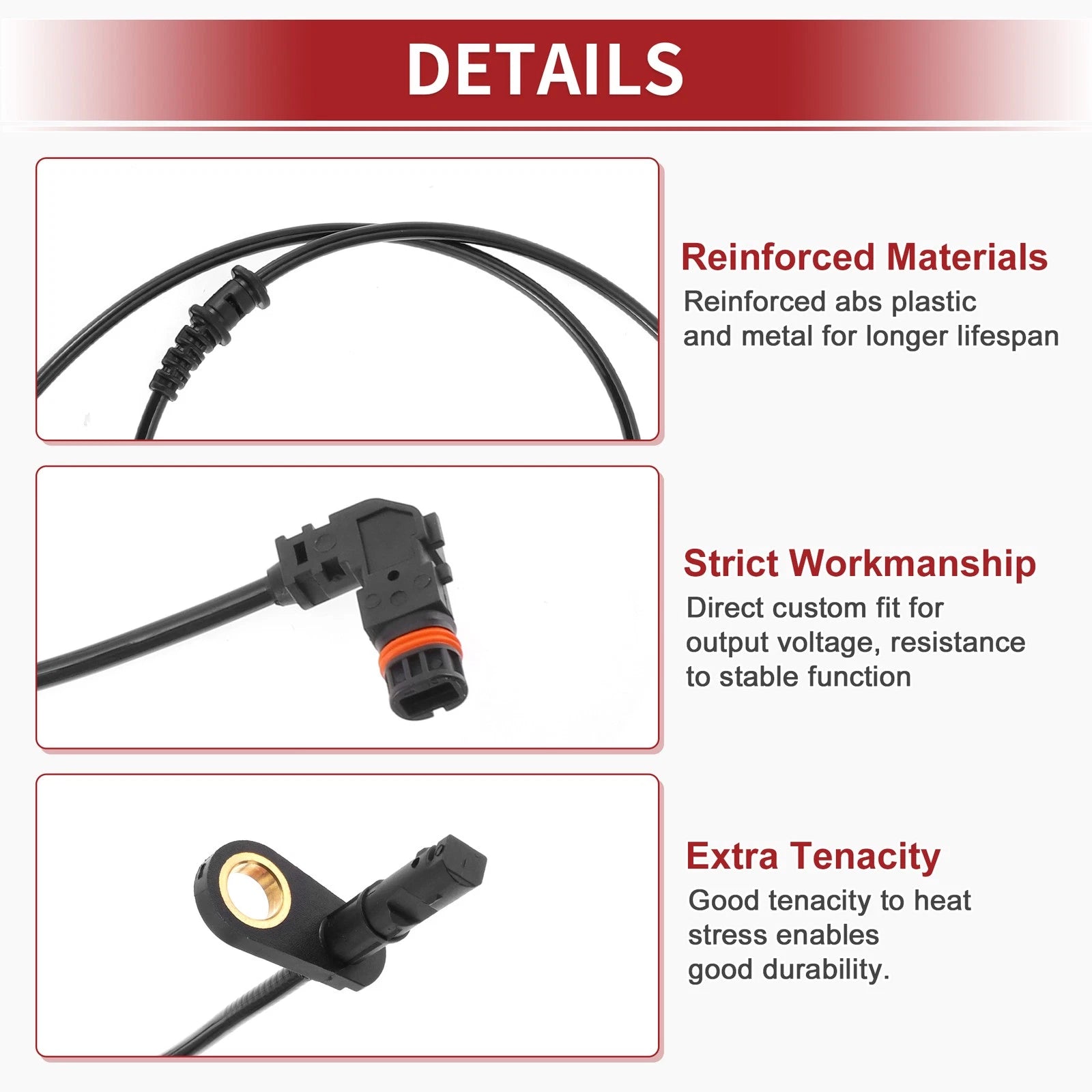 ABS Wheel Speed Sensor Front for Mercedes-Benz SL63 AMG (2013–2015)