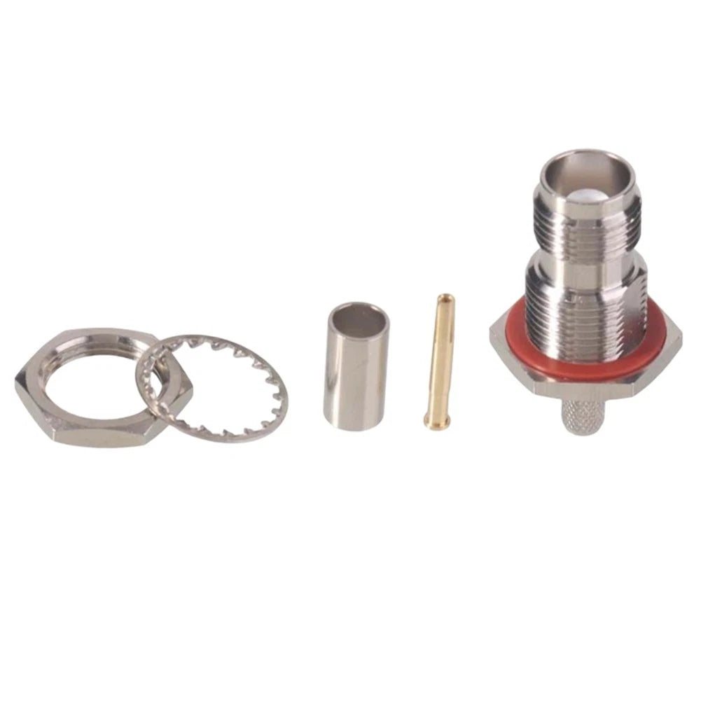 TNC KY3 Connector for Panel Applications (Nickel Plated Copper)