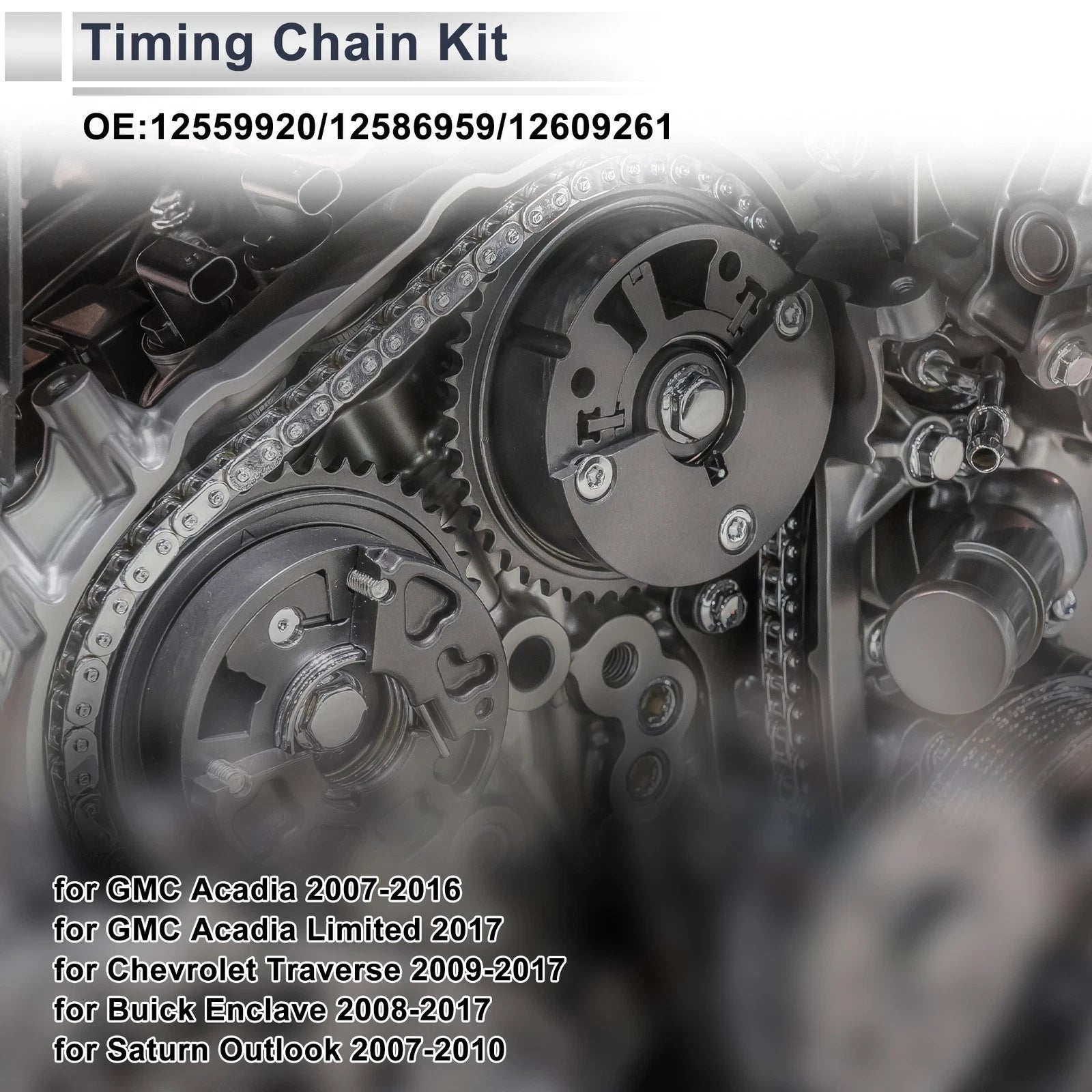 Timing Chain Kit Replacement for GMC Acadia Chevrolet Traverse (2013–2019)