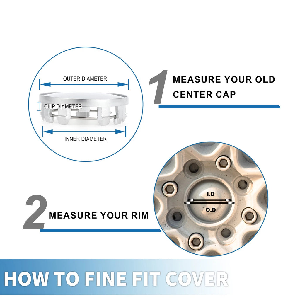 59mm Wheel Center Hub Cap for Universal Fit (Durable Silver Tone)