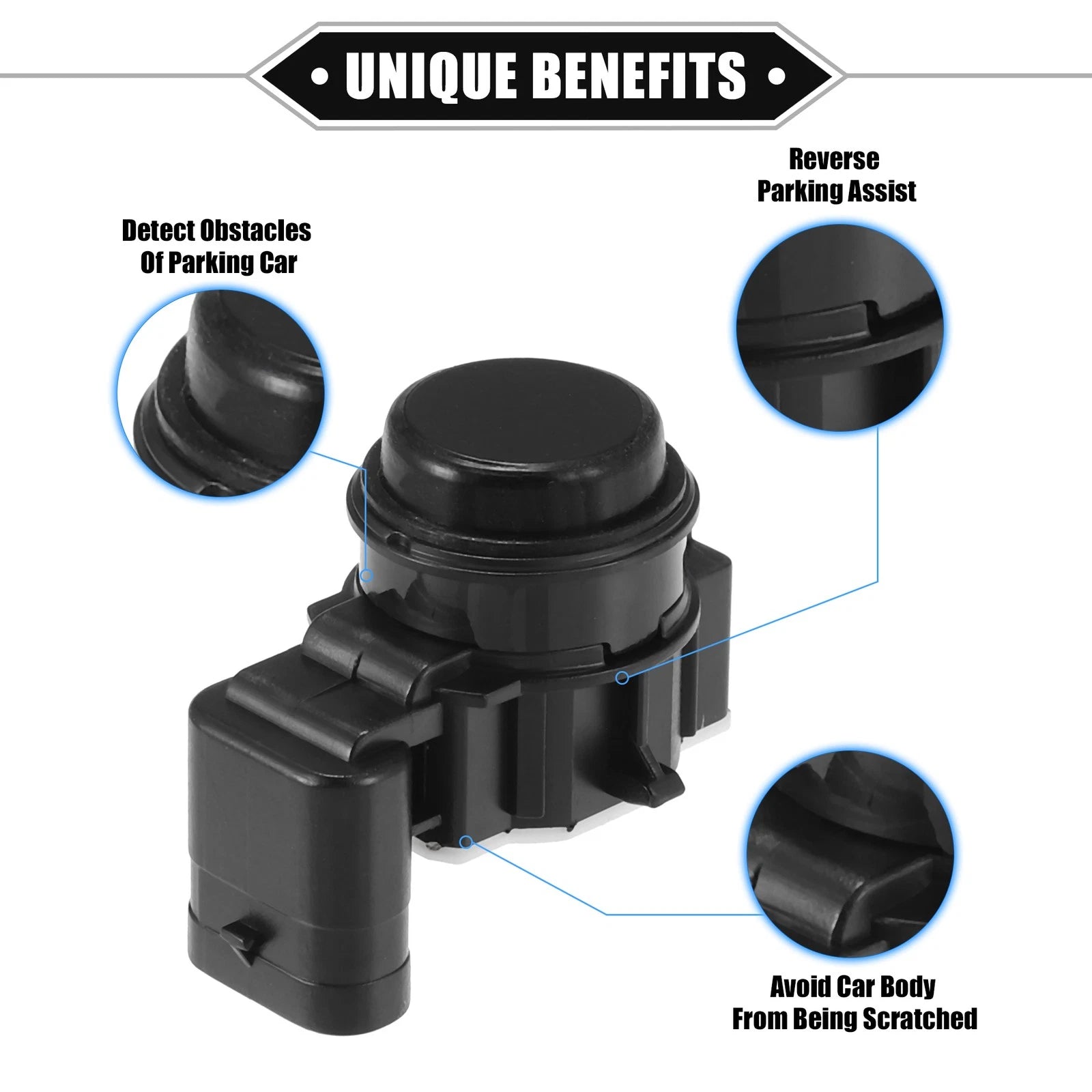 Parking Assist Sensor 4 Pcs Rear for Dodge Jeep (2011–2024)