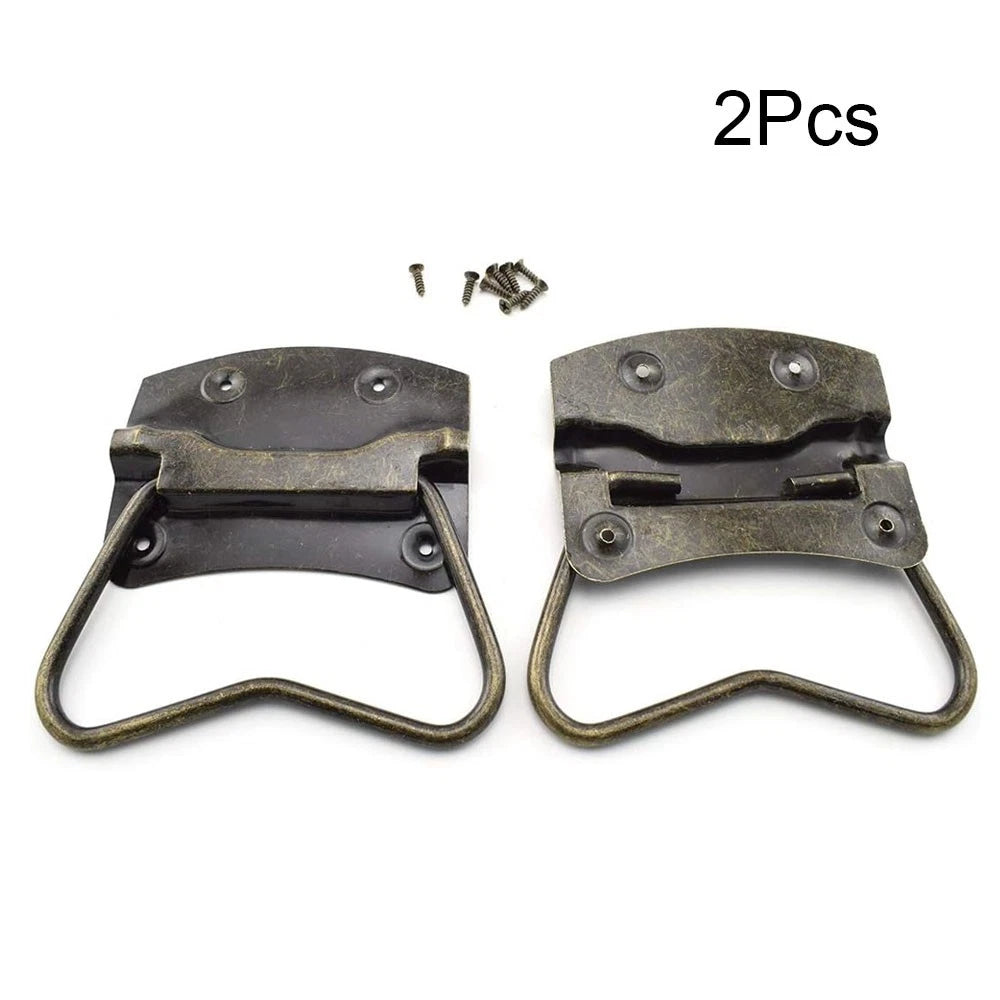 2Pcs Vintage Rectangle Handle Knob for Jewelry Box/Toolbox