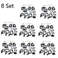 Set of 8 Carburetor Rebuild Kits for Briggs & Stratton 3-5HP (495606, 494624)