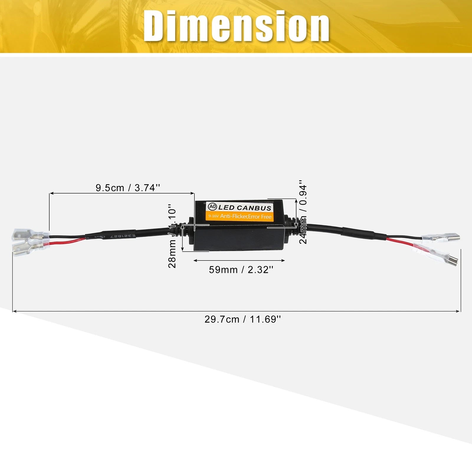 1 Pair H1 LED Headlight Canbus Decoder for