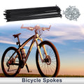 Bicycle Spokes Nipple Set 45 Steel Black 207mm Universal (Qty 1)