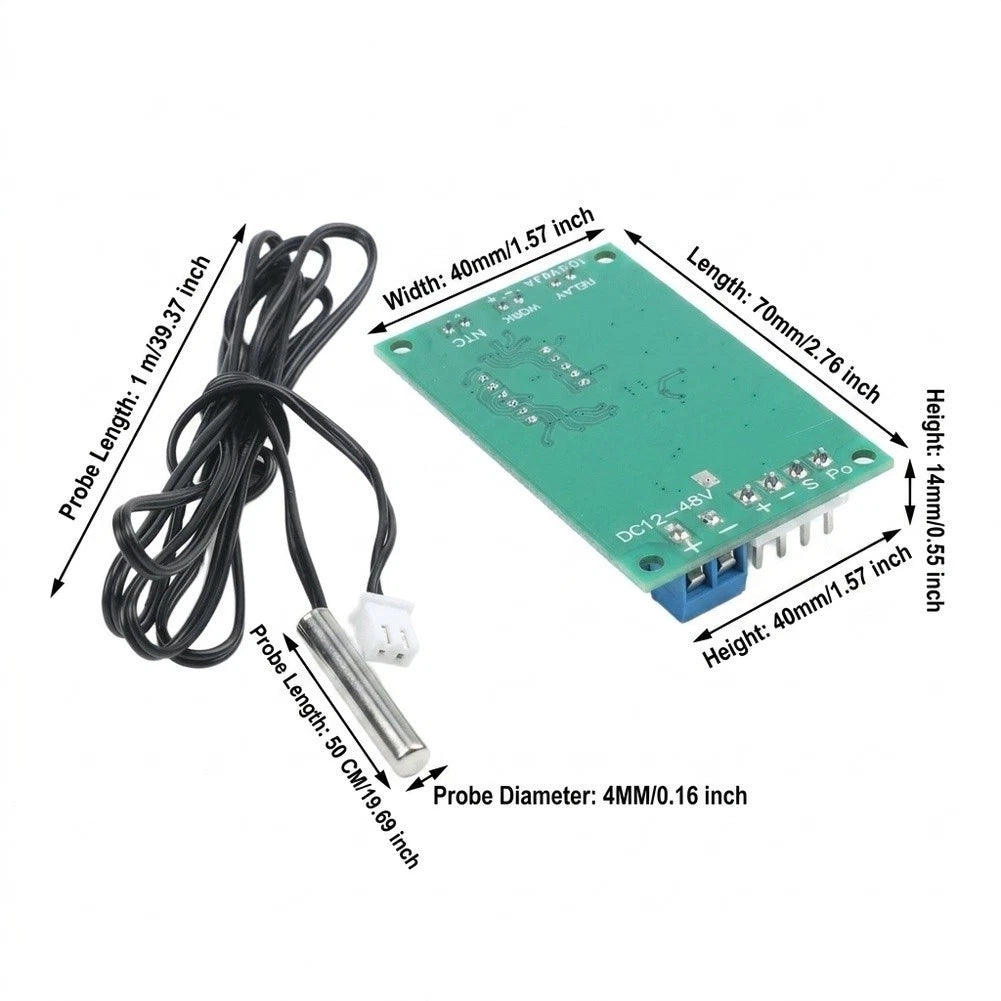 PWM Motor Fan Controller with Probe for DC1248V Fans