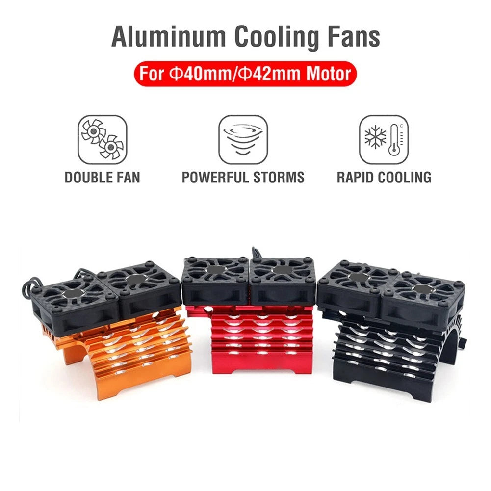 Dual-Fan Heatsink for Motor Cooling (Universal Fit)