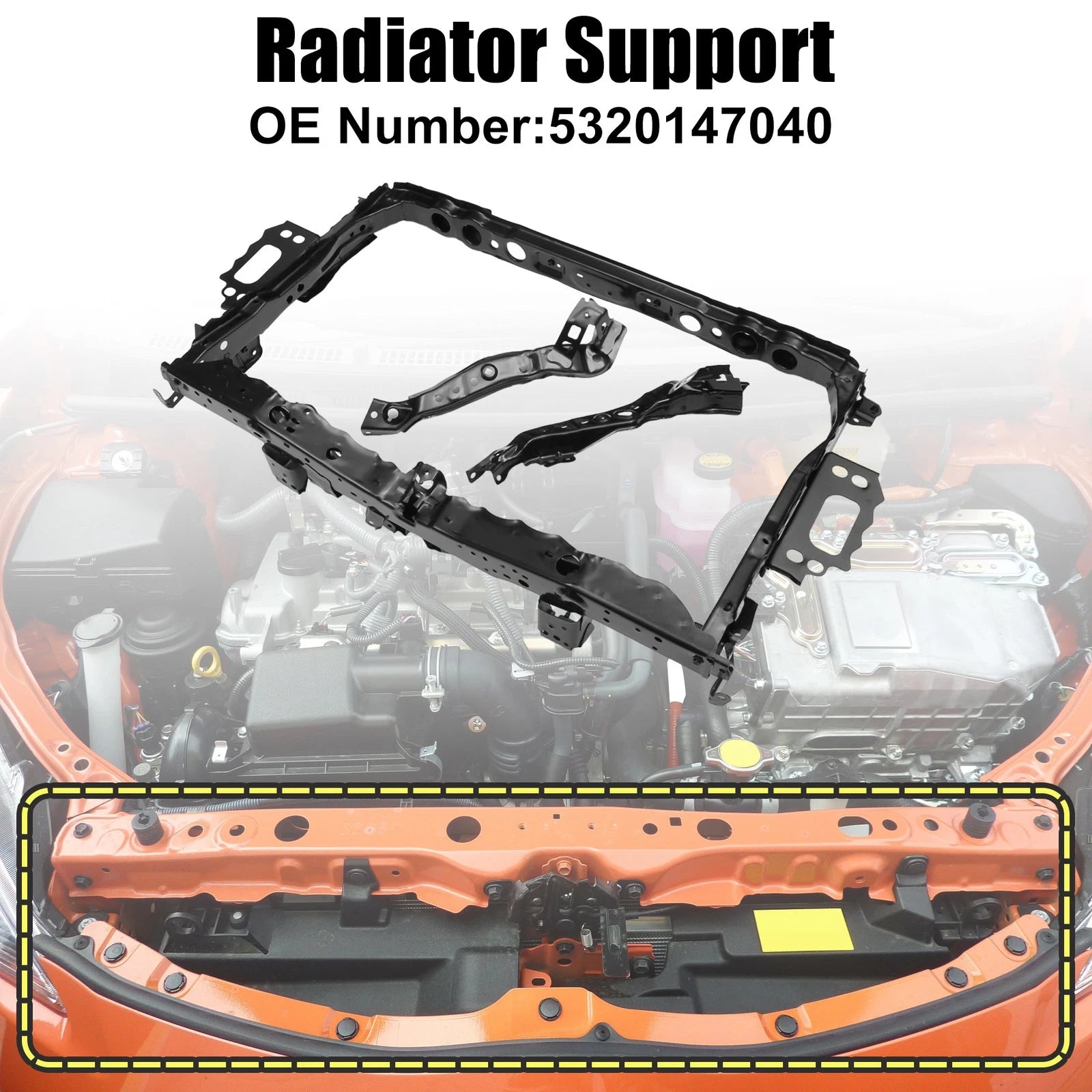 Radiator Support Bracket Assembly for Toyota Prius (2010–2012) No.5320147040