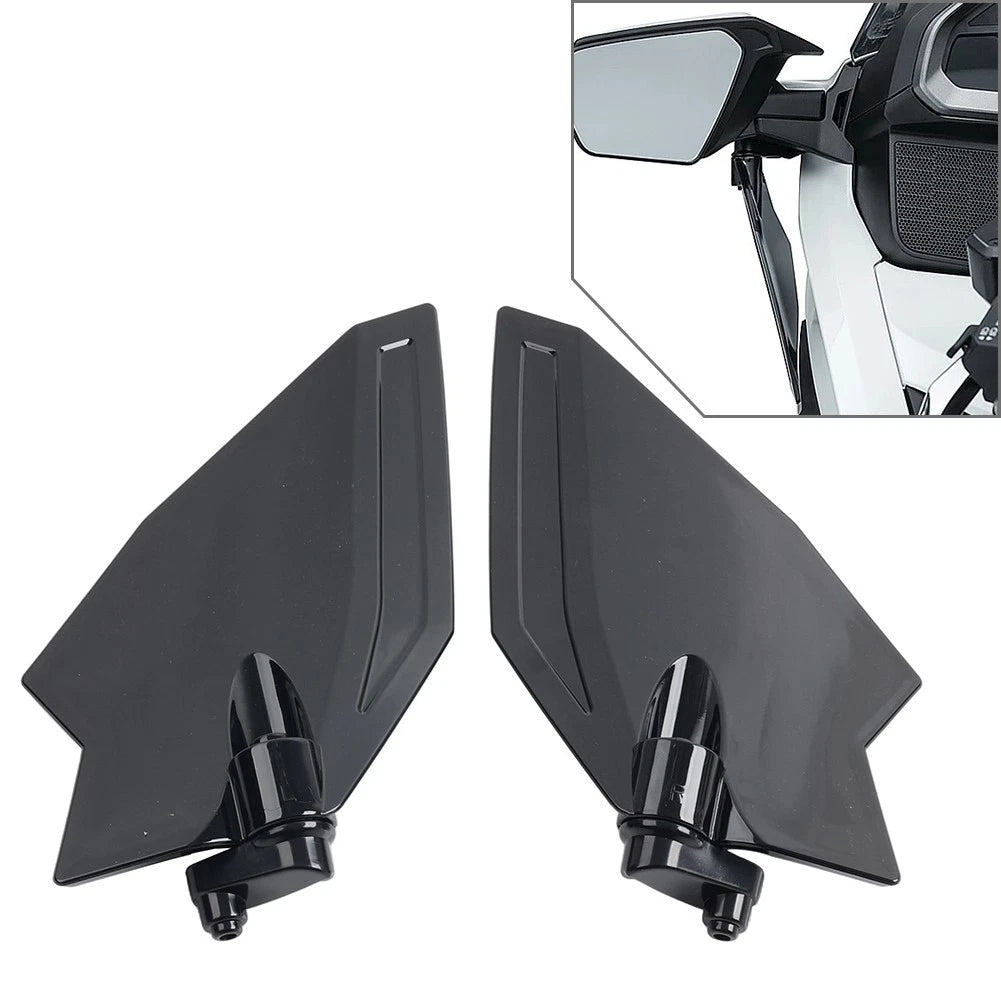 Black Adjustable Upper Wind Deflectors for Honda Goldwing GL1800 (2001–2010)