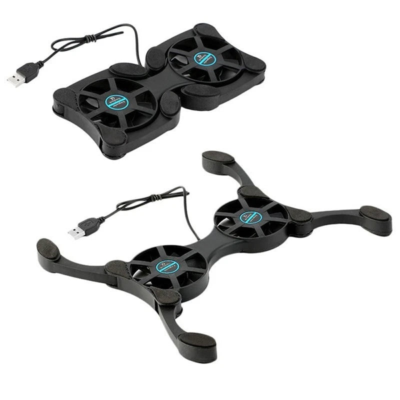 Folding Coolpad & USB Powered Fan for Mini Laptops