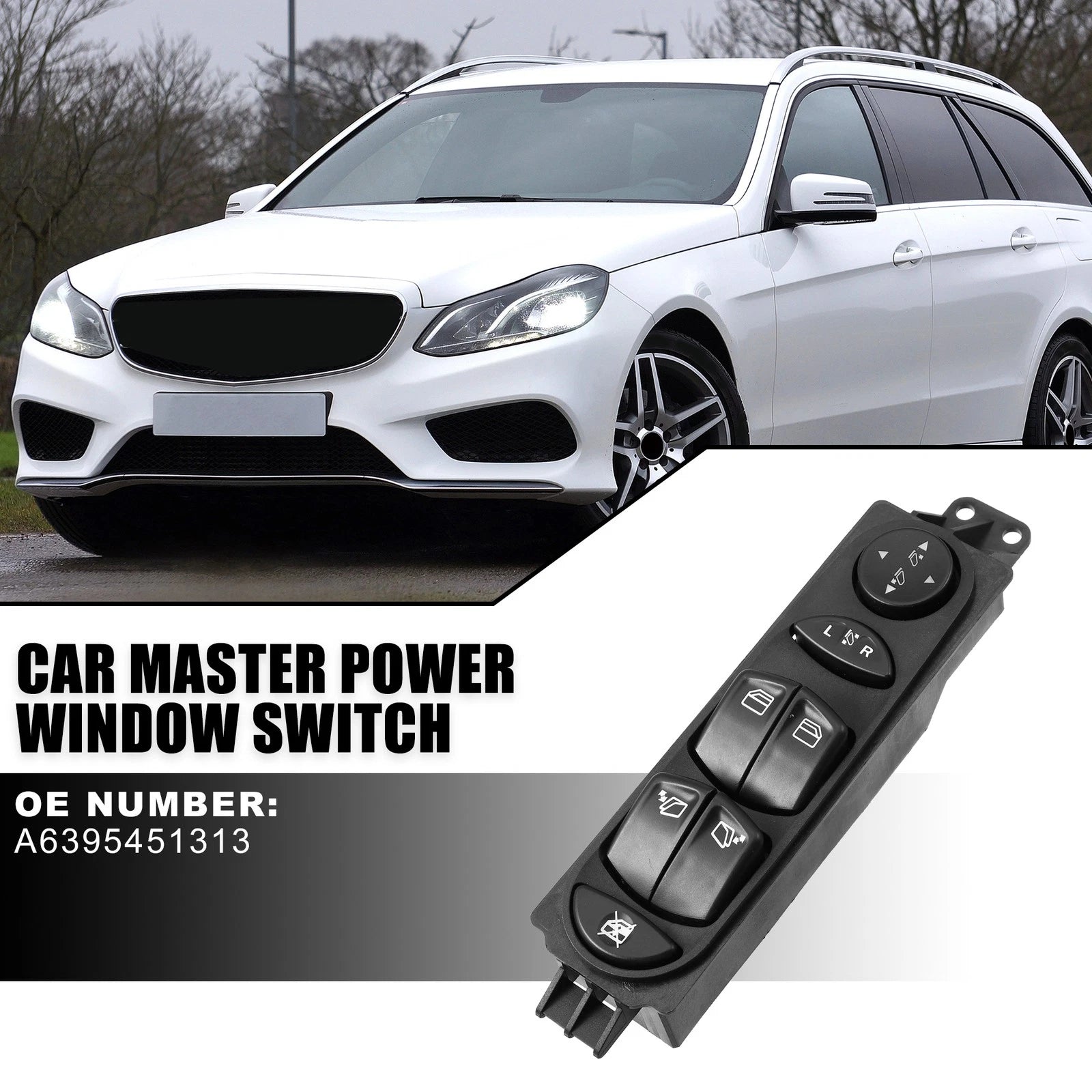 Car Power Window Switch Driver Side for Mercedes Viano Vito (2003–2010)