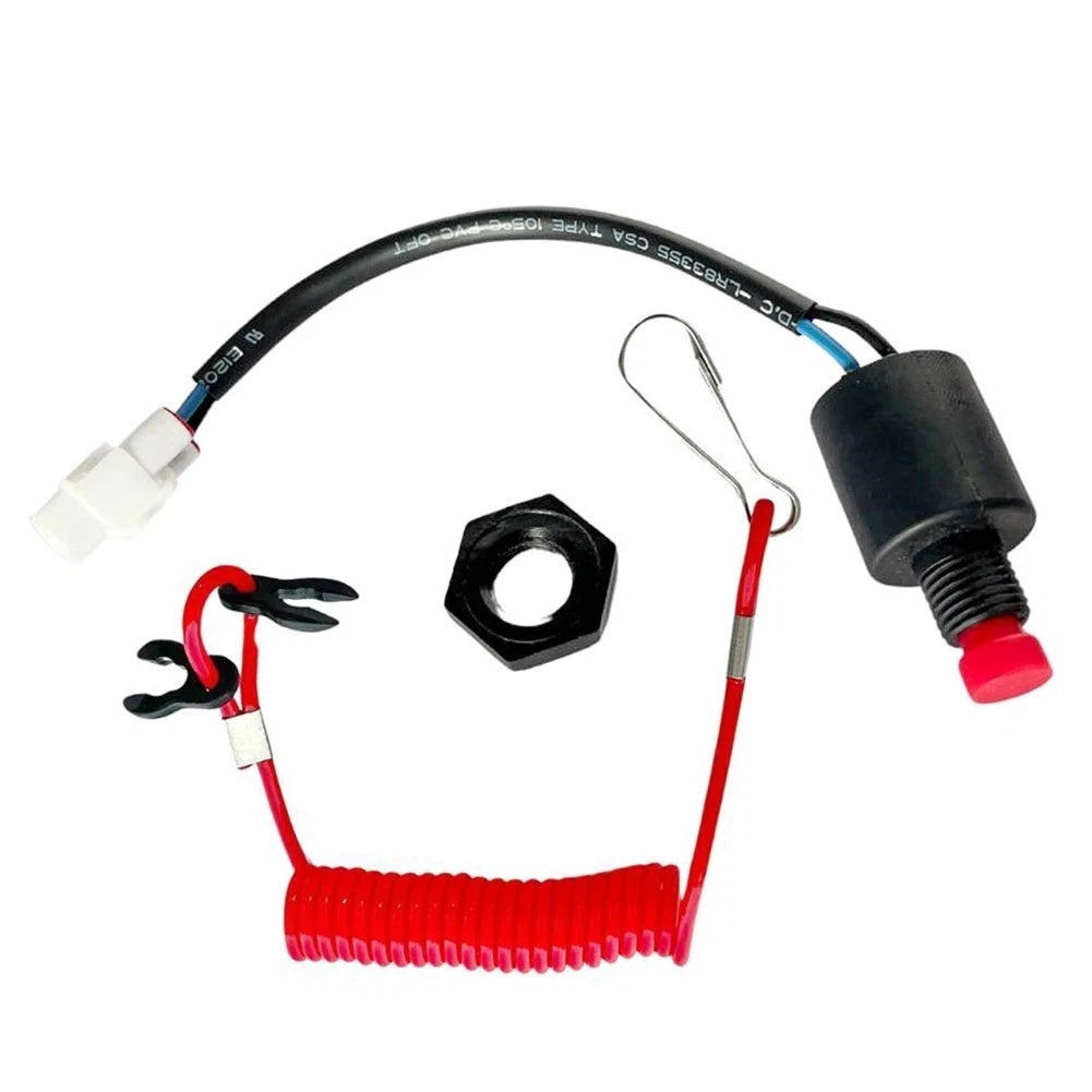 8300HP 4 Cycle Engine Stop Switch with Safety Tether for Outboard Motor
