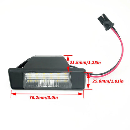 2X LED License Plate Light 26510-JD00A for Nissan Qashqai II (2014–Present)