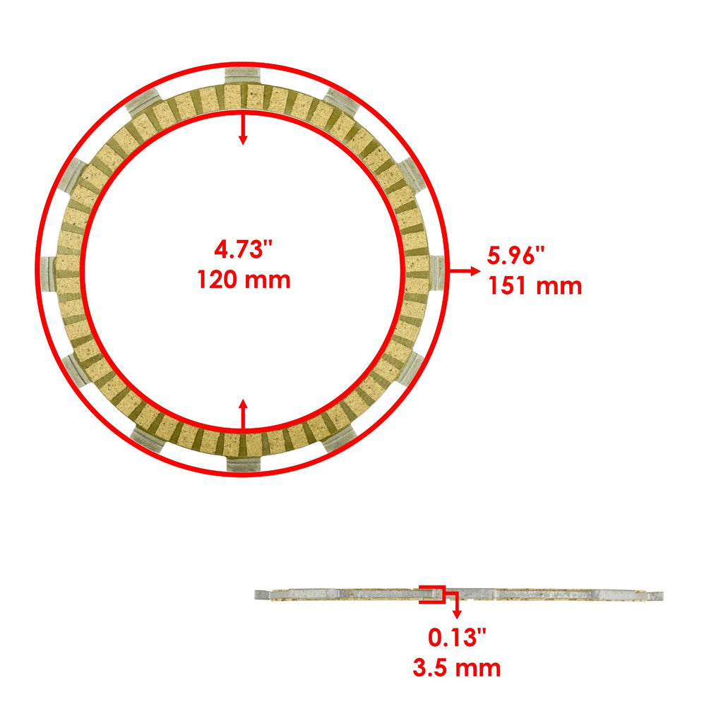 Clutch Friction Plates Replacement for Suzuki Tempter 650 GR650X (1983)