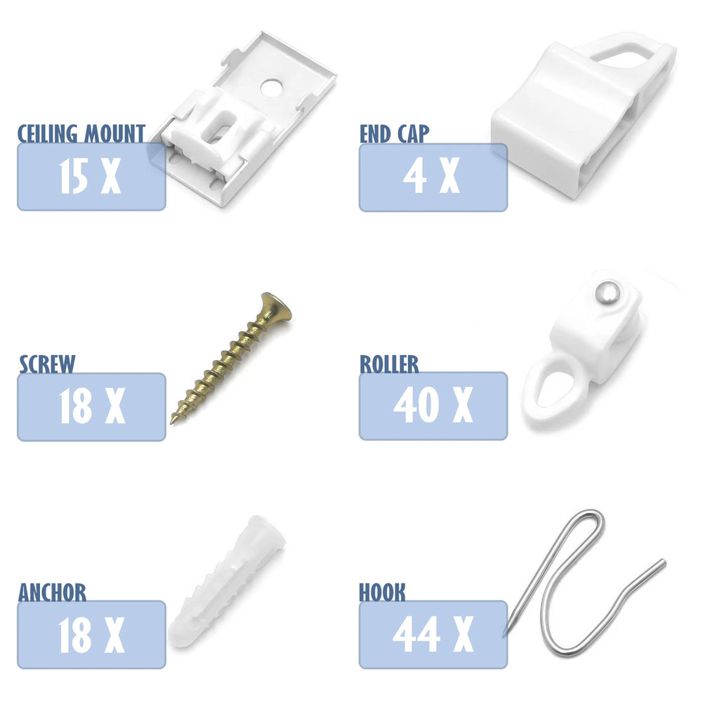 Ceiling Curtain Track for Flexible Installations (16.4Ft)
