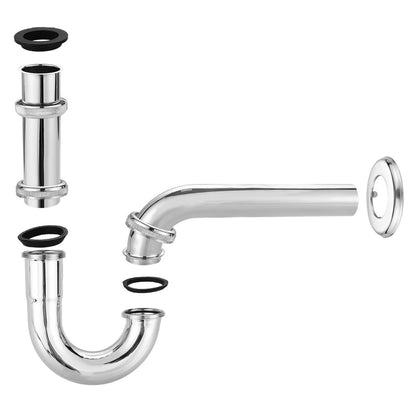 14" x 32mm Stainless Steel Waste Drain Valve Siphon for Sink