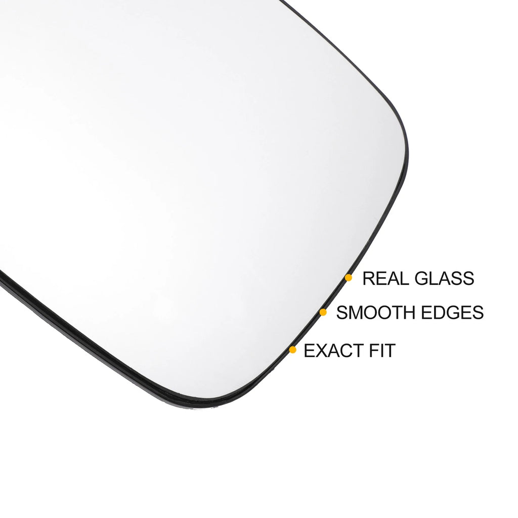 Left Side White Mirror Glass w/ Back for Renault Laguna (2001–2007)